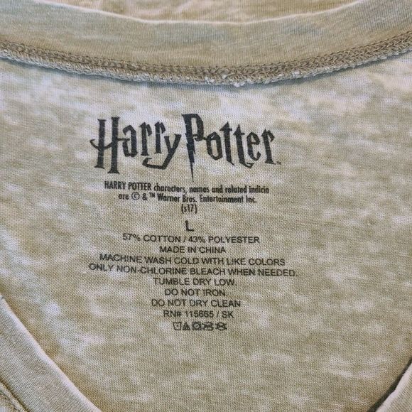 Harry‎ Potter Spells Graphic T-Shirt, Green,Size Large - Picture 3 of 3